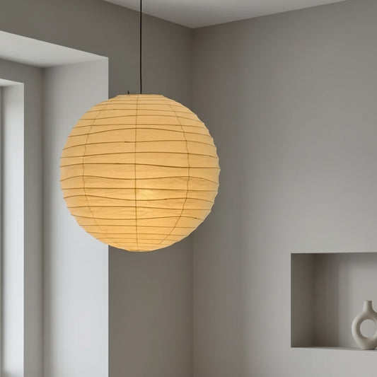 Wabi-Sabi Rice Paper Pendant Light
